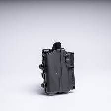 Rapid Force Level 2 Holster - Locking Belt Slide - Glock 19/19X/19 MOS/23 (Gen 1-4)/44/45/45 MOS, Glock 17/17 MOS/22 (Gen 1-4)/47/47 MOS - Matte Black - Right Hand - Large Light - With Axon - Clamshell Packaging