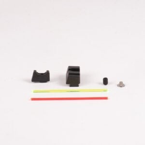 BUIS for RMR / Holosun Fits GLOCK or Walther PDP – OPTICS READY / DIRECT MILLED SLIDES Fiber Front and Black Rear