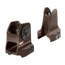 FIXED FRONT/REAR SIGHT COMBO, DD MILSPEC+ BROWN, RETAIL ASSY