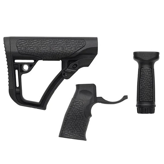 Daniel Defense Collapsible Buttstock, Pistol Grip & Vertical Foregrip Combo