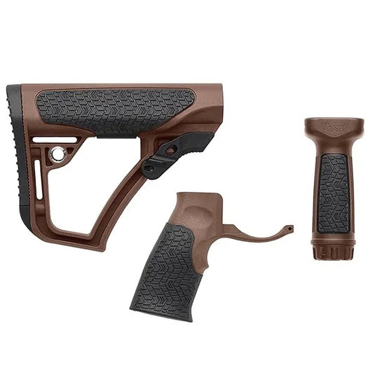Daniel Defense Collapsible Buttstock, Pistol Grip & Vertical Foregrip Combo, Mil Spec +