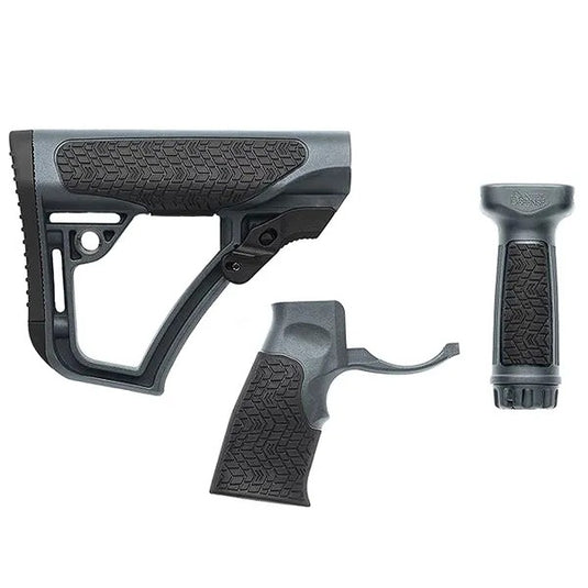Daniel Defense Collapsible Buttstock, Pistol Grip & Vertical Foregrip Combo, Daniel Defense Tornado