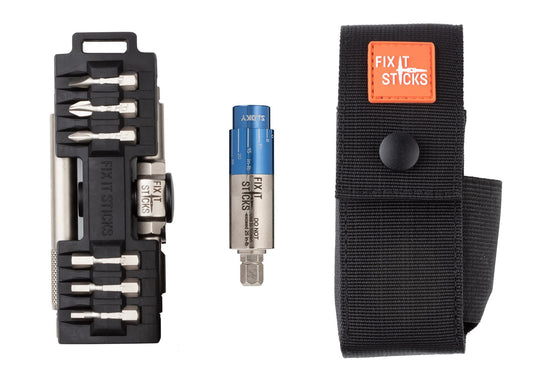 Compact Ratcheting Multi-Tool w/ Mini All-In-One Torque Driver & Case