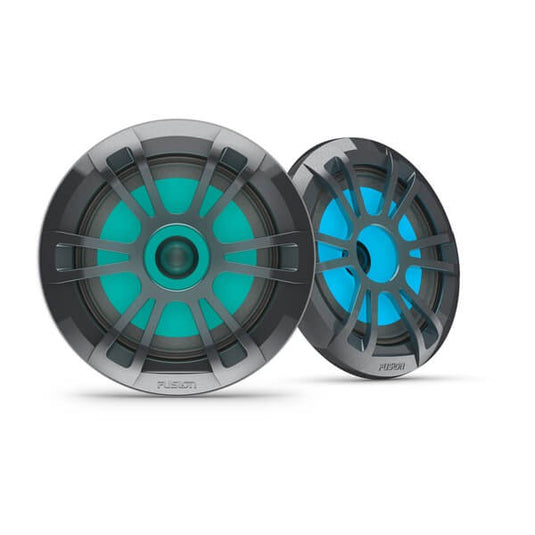 Fusion® EL Series Marine Speakers, 6.5" 80-Watt Sports Grey Marine Speaker (Pair) with RGB LED Lighting