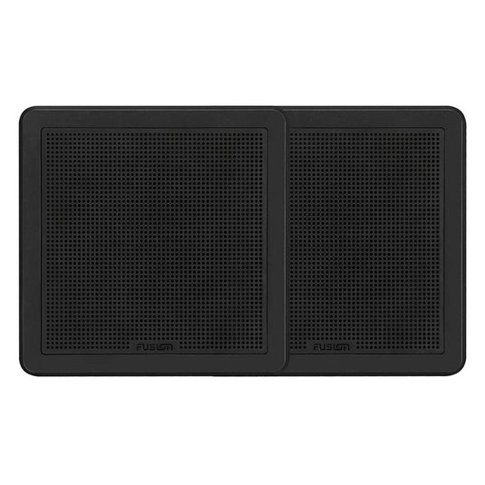 Fusion® FM Series Marine Speakers, 6.5" 120-Watt Square Black Flush Mount Marine Speakers (Pair)