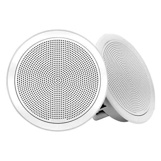 Fusion® FM Series Marine Speakers, 7.7" 200-Watt Round White Flush Mount Marine Speakers (Pair)