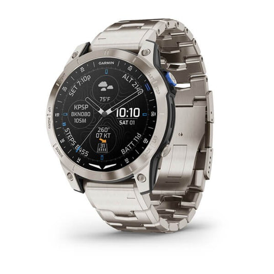 D2 Mach 1 Aviator Smartwatch with Vented Titanium Bracelet 010-02582-50