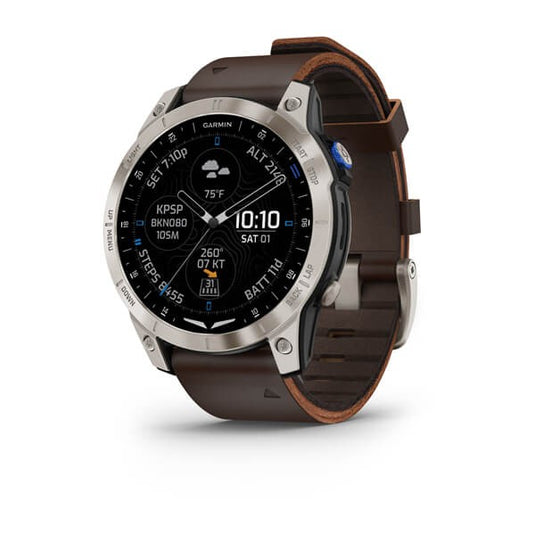 D2 Mach 1 Aviator Smartwatch with Oxford Brown Leather Band