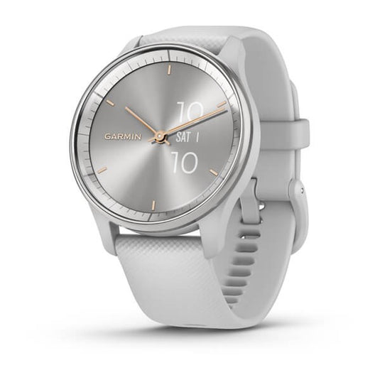 vívomove Trend Silver Stainless Steel Bezel with Mist Gray Case and Silicone Band 010-02665-03
