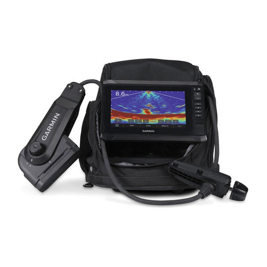 Panoptix™ PS22-IF Ice Fishing Bundle, Includes ECHOMAP™ UHD2 75sv, Panoptix PS22-IF Transducer and Pole-free Transducer Rotation System, Garmin Navionics+ Canada and Inland Maps