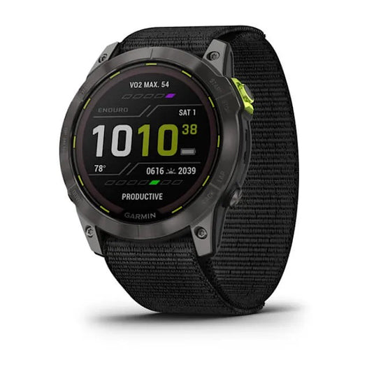 Enduro™ 2 – Carbon Gray DLC Titanium with Black UltraFit Nylon Strap