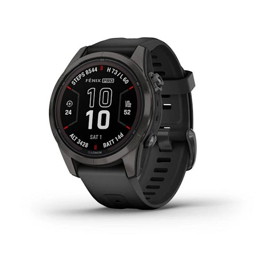 Fenix® 7S Pro Sapphire Solar Watch - Carbon Gray DLC Titanium/Black Band