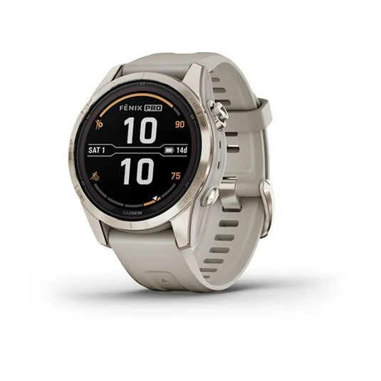 Fenix® 7S Pro Sapphire Solar Watch - Soft Gold/Light Sand Band