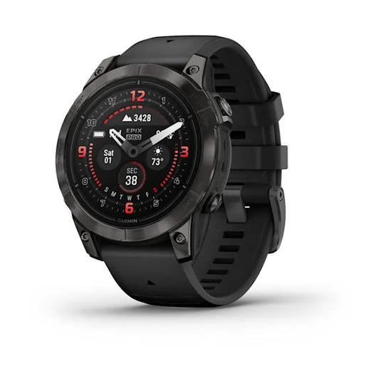epix Pro (Gen 2), 47mm, Sapphire, Carbon Gray DLC Titanium, Black