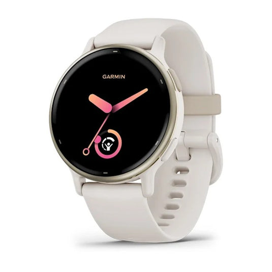 vívoactive 5 Cream Gold Aluminum Bezel with Ivory Case and Silicone Band PART NUMBER010-02862-11