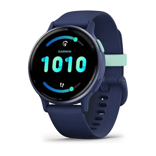 vívoactive 5 Metallic Navy Aluminum Bezel with Navy Case and Silicone Band PART NUMBER010-02862-12