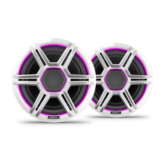 Fusion Apollo™ Speakers, 7.7" LED Marine Speakers with Sports White Grilles