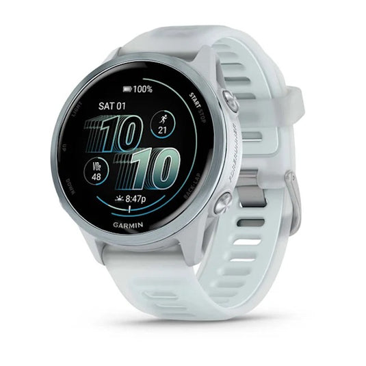 Forerunner® 570 - 42mm, Cloud Blue Aluminum with Translucent Whitestone/Cloud Blue Band