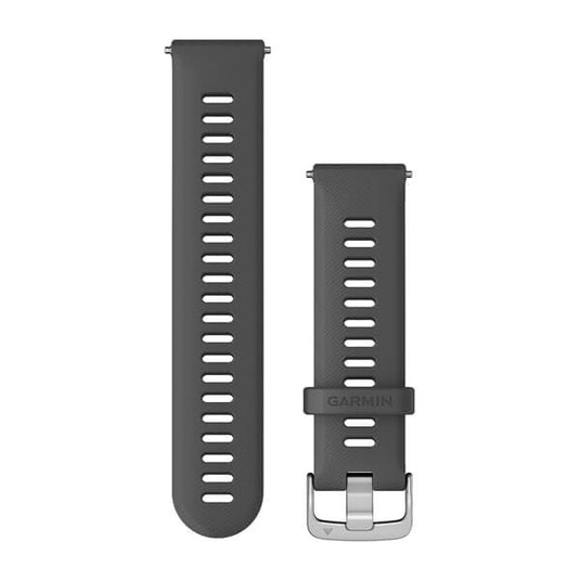 Quick Release Bands (22 mm), Gray with Silver Hardware