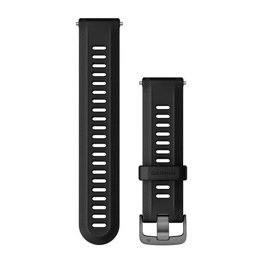 Forerunner® Watch Bands (22 mm), Black with Slate Hardware