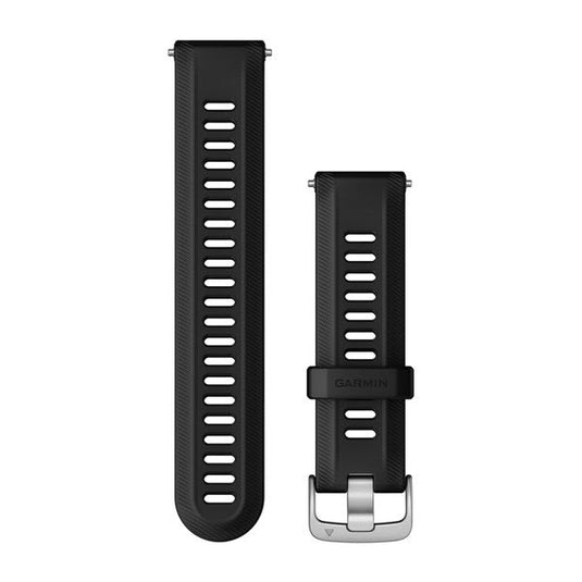 Forerunner® Watch Bands (22 mm), Black with Silver Hardware