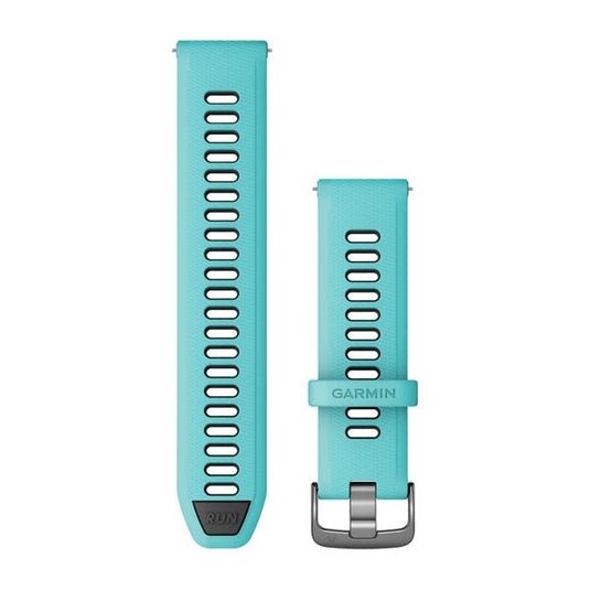 Quick Release Bands (22 mm), Aqua/Black with Slate Hardware