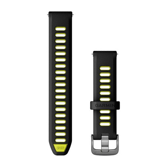 Quick Release Bands (18 mm), Black/Amp Yellow with Slate Hardware