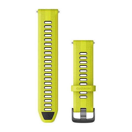 Forerunner® Watch Bands (22 mm), Amp Yellow/Black with Slate Hardware