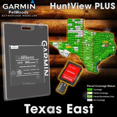 microSD™/SD™ card: Garmin HuntView™ Plus Maps - Texas-East 25/26