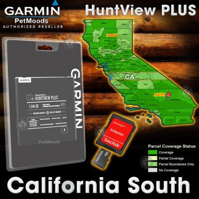 microSD™/SD™ card: Garmin HuntView™ Plus Maps - California-South 25/26
