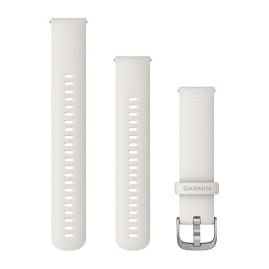 Quick Release Bands (20 mm), Ivory with Silver Hardware