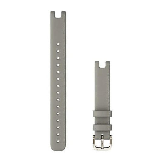 Lily™ Bands (14 mm), Braloba Gray Leather with Cream Gold Hardware (Large)