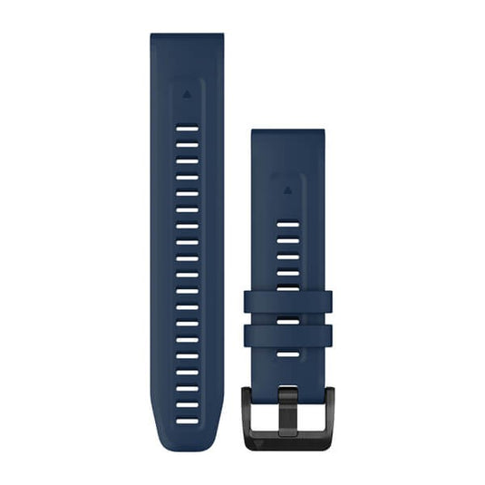QuickFit® 22 Watch Bands, Captain Blue with Black Stainless Steel Hardware