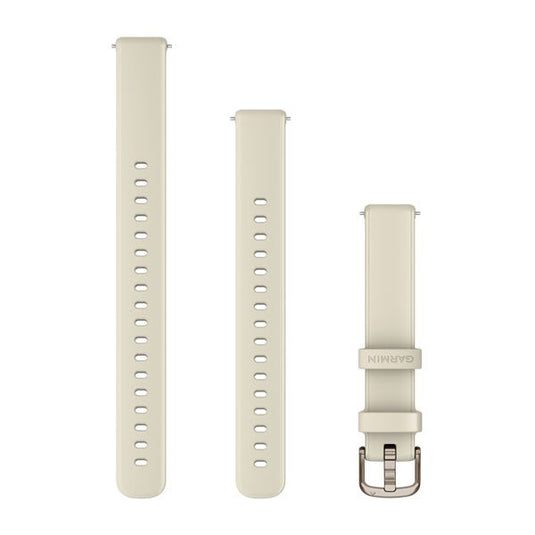 Lily® 2 Bands (14 mm), Coconut Silicone with Cream Gold Hardware