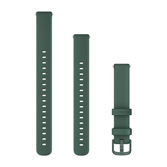 Lily® 2 Bands (14 mm), Jasper Green Silicone with Jasper Green Hardware