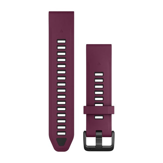 QuickFit® 20 Watch Bands, Merlot/Graphite Silicone