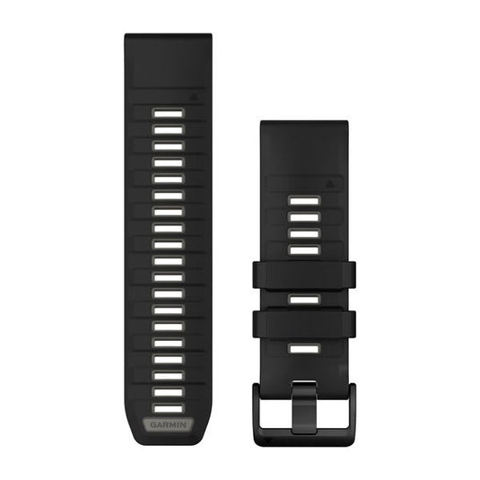 QuickFit® 26 Watch Bands, Black/Pebble Gray Silicone