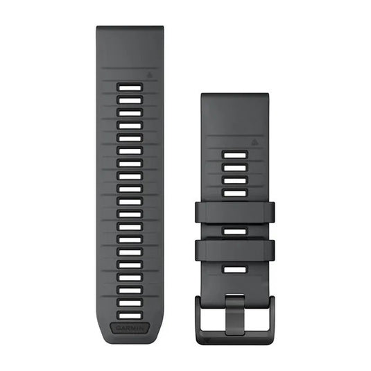 QuickFit® 26 Watch Bands, Slate Gray/Black Silicone