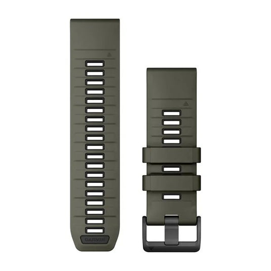 QuickFit® 26 Watch Bands, Olive Drab/Black Silicone
