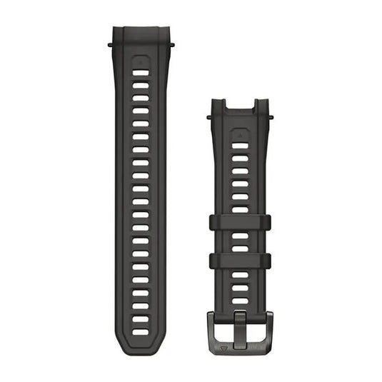 22 mm Watch Bands (Instinct® 3 - 45 mm/Instinct Crossover AMOLED), Charcoal Silicone with Metal Buckle
