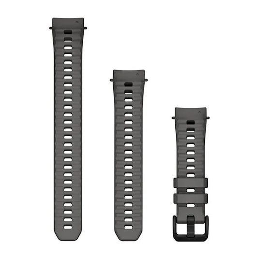 20 mm Watch Bands (Instinct® E – 40 mm), Charcoal Silicone
