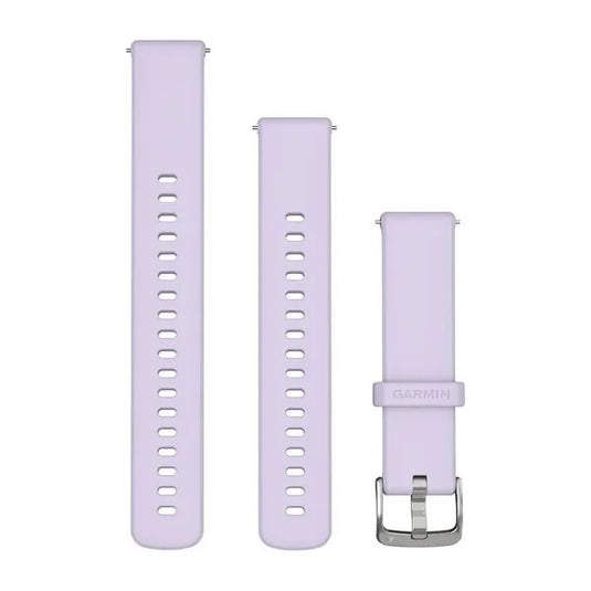 Quick Release Bands (18 mm), Periwinkle Silicone with Silver Hardware