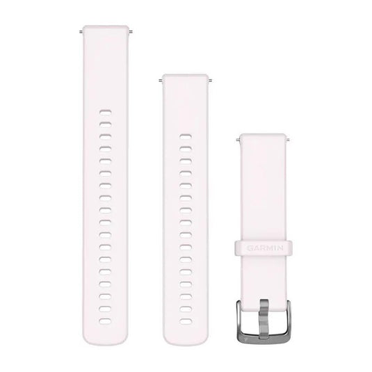 Quick Release Bands (18 mm), Blush Pink Silicone with Silver Hardware