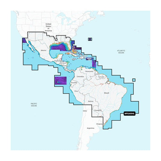 Mexico, Caribbean to Brazil - Inland and Coastal Marine Charts