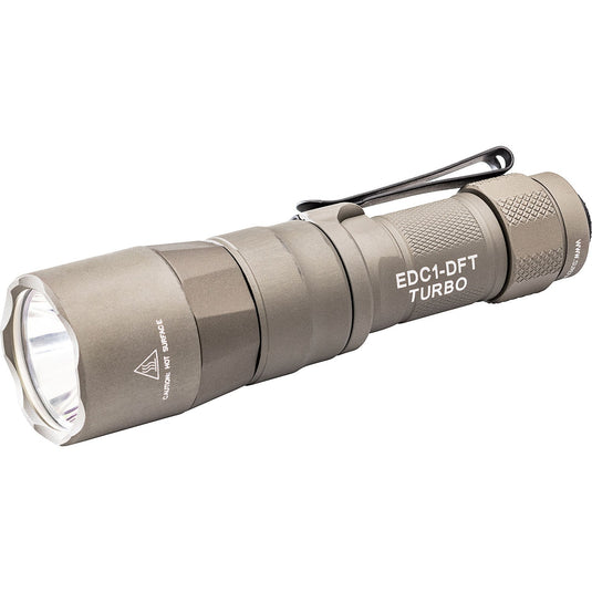EVERYDAY CARRY LIGHT, DUAL-FUEL TURBO, 18350/123, HARD ANODIZED, TAN