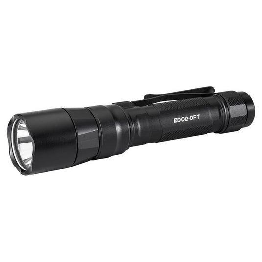 EVERYDAY CARRY LIGHT, DUAL-FUEL TURBO, 18650/123, HARD ANODIZED, BLACK EDC2-DFT-BK