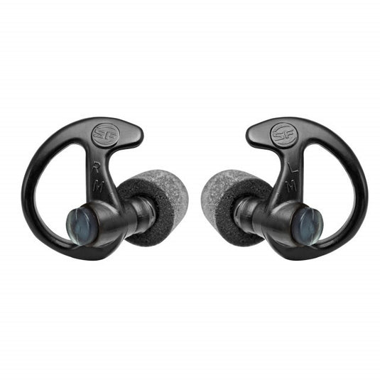 COMPLY FOAM TIPPED, FULL BLOCK EARPLUGS, MEDIUM, 1 PAIR, BLACK