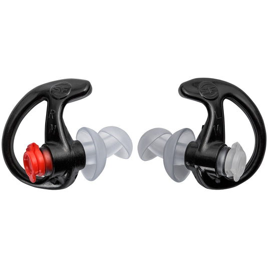 DOUBLE FLANGED, FILTERED EARPLUGS, MEDIUM, 25 PAIR, BLACK