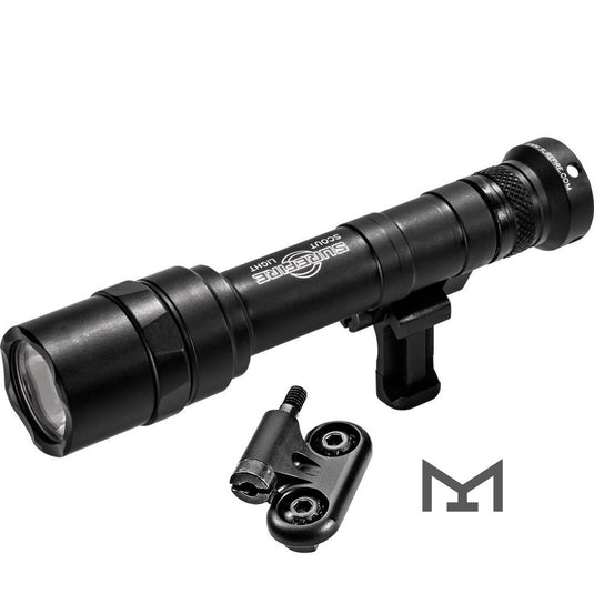 SCOUT LIGHT, SWIVEL, 6V, 1000 LUMENS, 1913 PICATINNY MOUNT INSTALLED, MLOK MOUNT INCLUDED, BLACK, Z68 CLICK ON/OFF TAILCAP