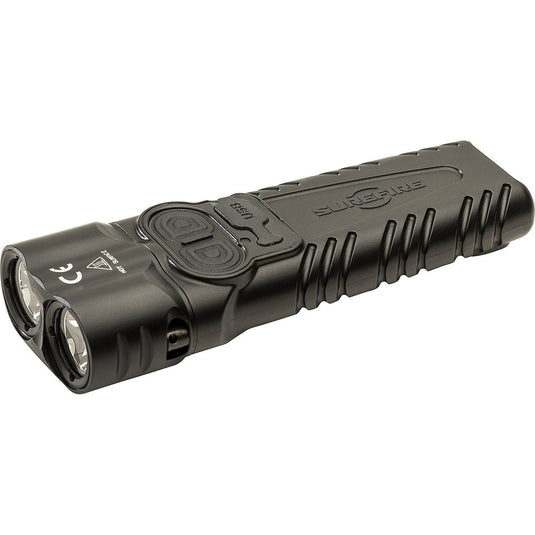 STILETTO PRO II, DUAL 14MM HIGH-CANDELA REFLECTORS, DUAL SWITCH WITH STROBE, USB-C CHARGE PORT, BLACK ALUMINUM PLR-C